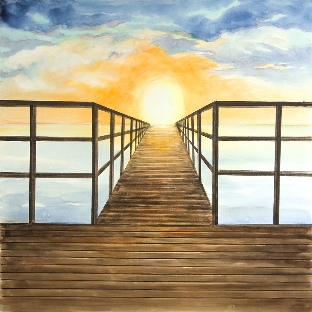 Wall art: SUNSET IN THE SEA, by Atelier B Art Studio