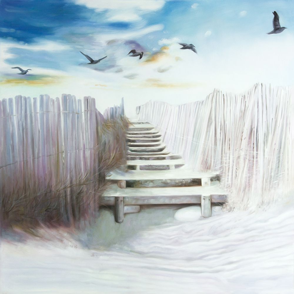 Wall art: BREAK AT THE BEACH, by Atelier B Art Studio