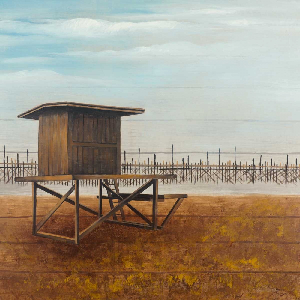 Wall Art Painting id:150921, Name: Newport Beach Lifeguard Tower, Artist: Atelier B Art Studio