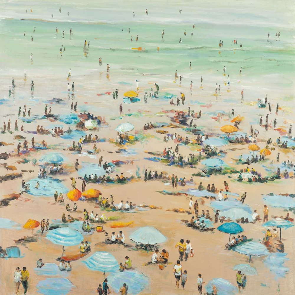 Wall art: People at the Beach, by Atelier B Art Studio
