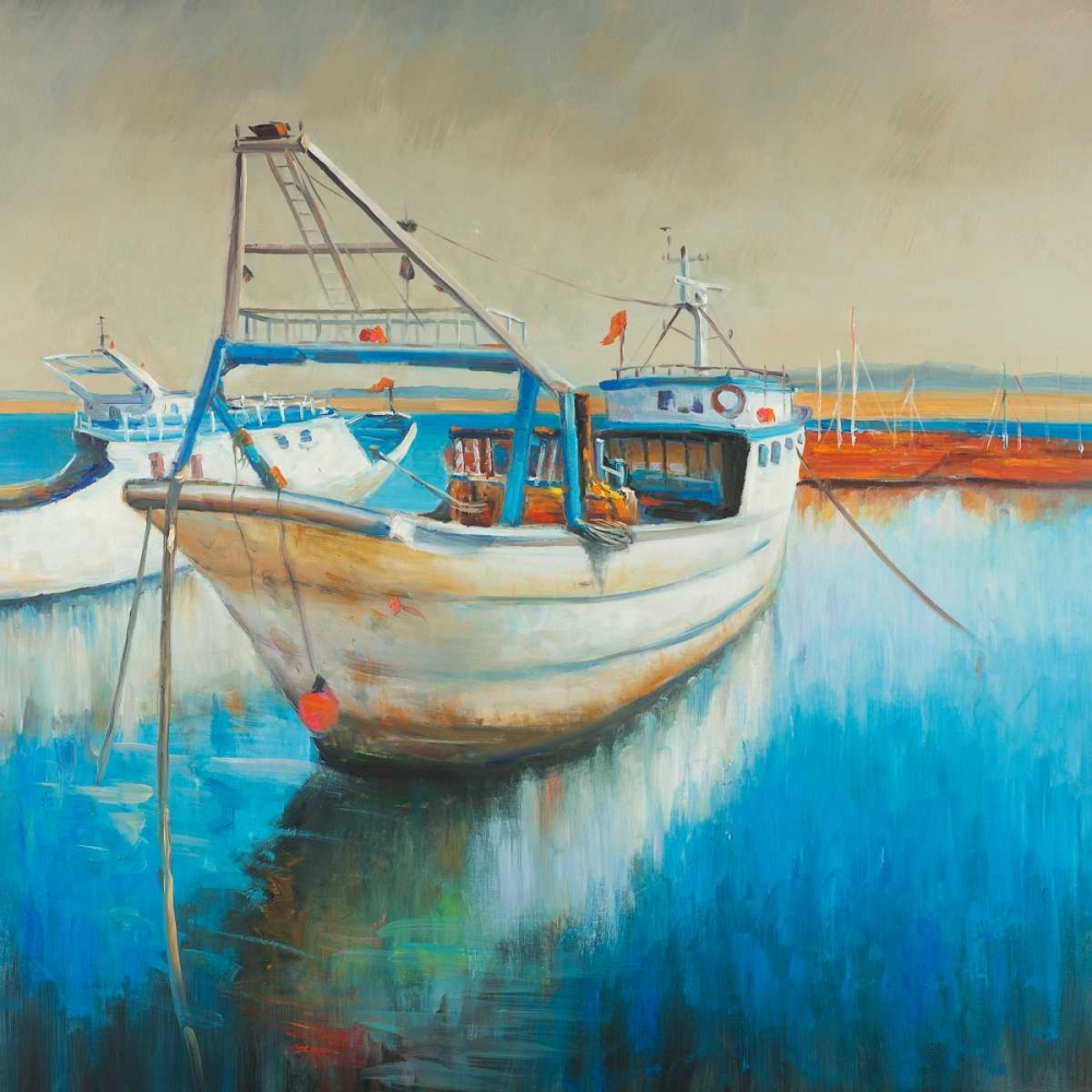 Wall Art Painting id:150932, Name: Fishing Boat, Artist: Atelier B Art Studio