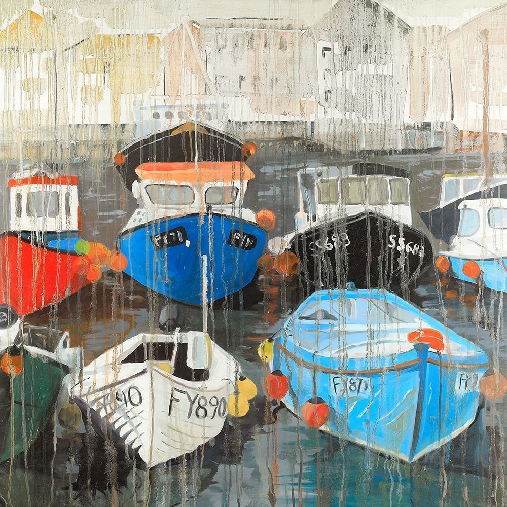 Wall Art Painting id:194016, Name: Color Fading Rain at the Port, Artist: Atelier B Art Studio