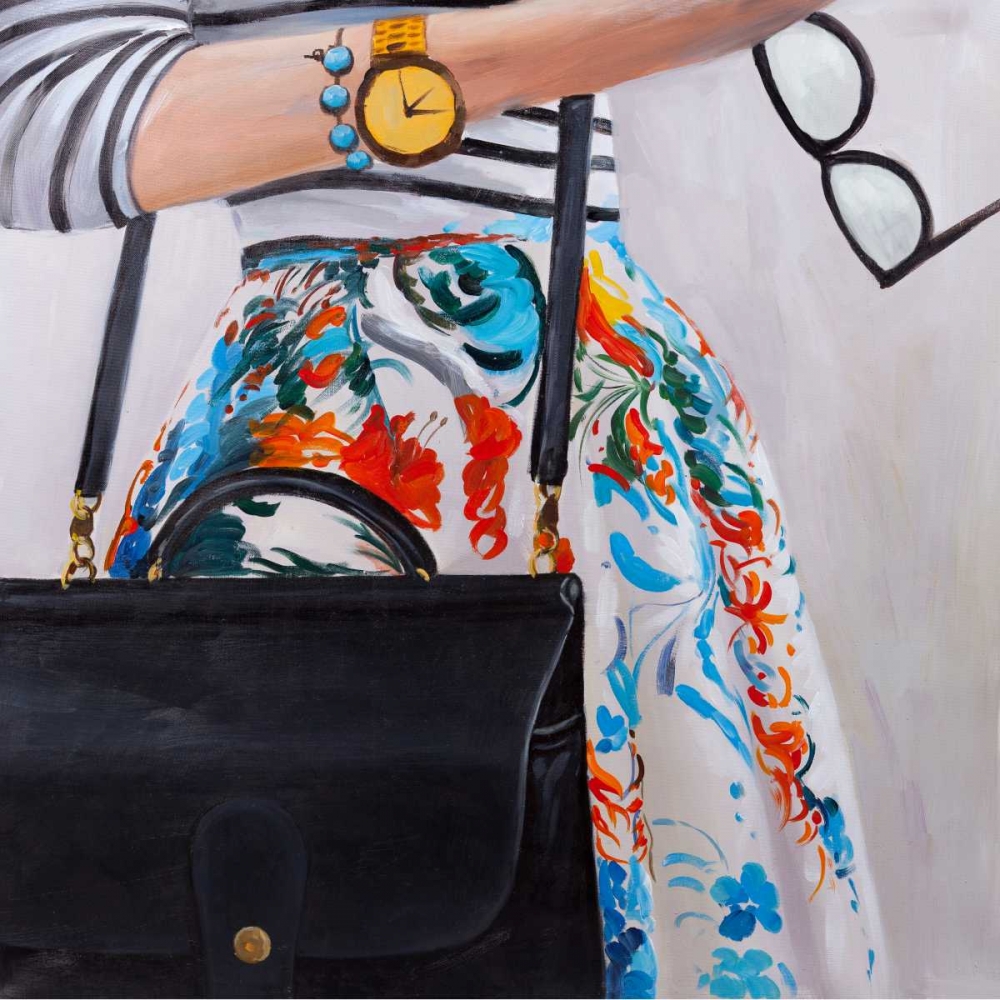 Art Print: Fashionable Woman with Glasses