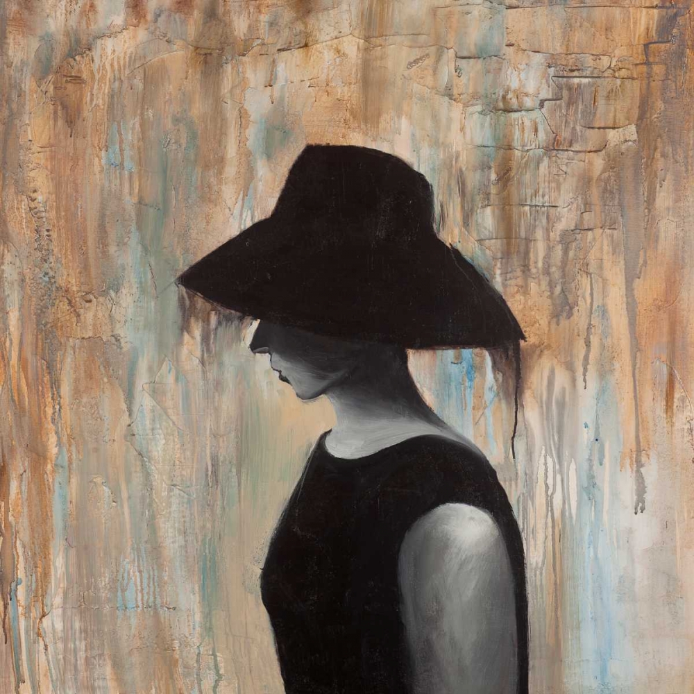 Wall Art Painting id:150961, Name: Audrey Hepburn with a Big Hat, Artist: Atelier B Art Studio