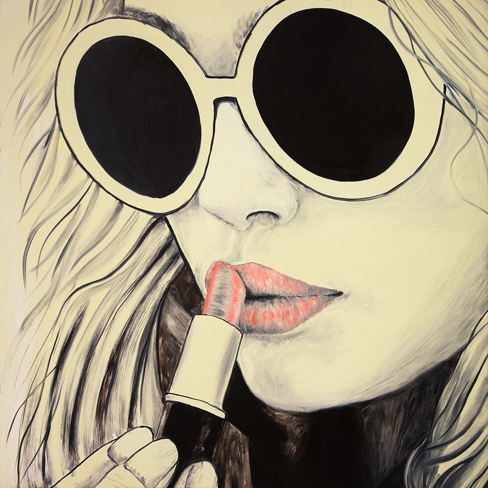 Wall art: PINK LIPS, by Atelier B Art Studio