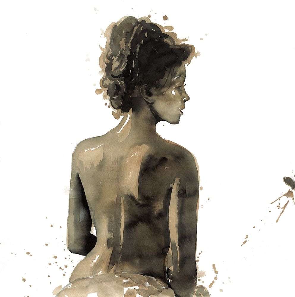 Wall art: WOMANS BACK IN SEPIA, by Atelier B Art Studio