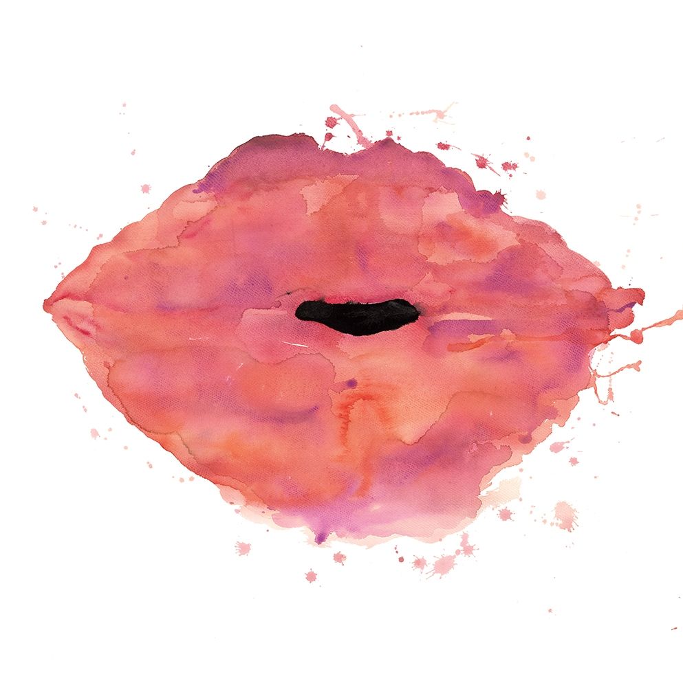 Wall art: WATERCOLOR PINK LIPSTICK, by Atelier B Art Studio