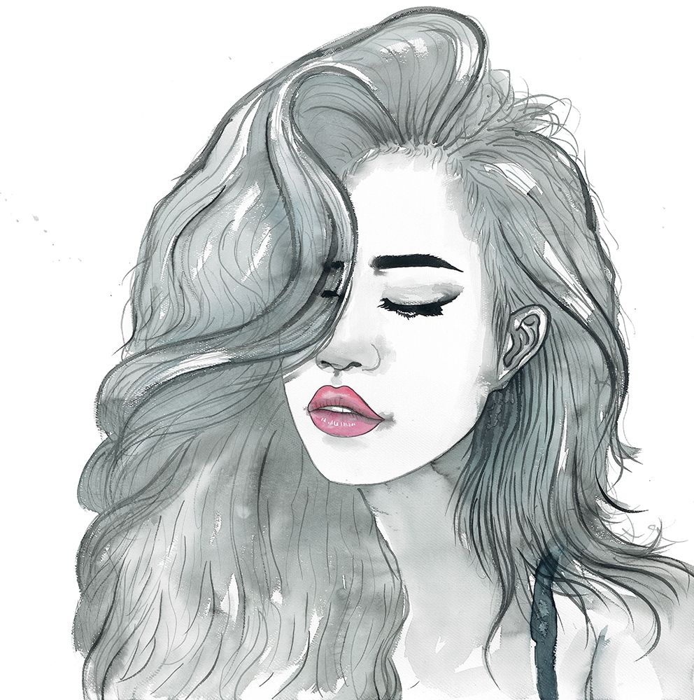 Wall art: BEAUTIFUL FEMALE HAIR, by Atelier B Art Studio