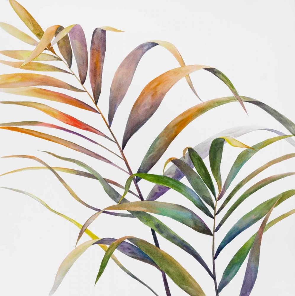 Wall Art Painting id:150986, Name: Watercolor Tropical Palm Leaves, Artist: Atelier B Art Studio