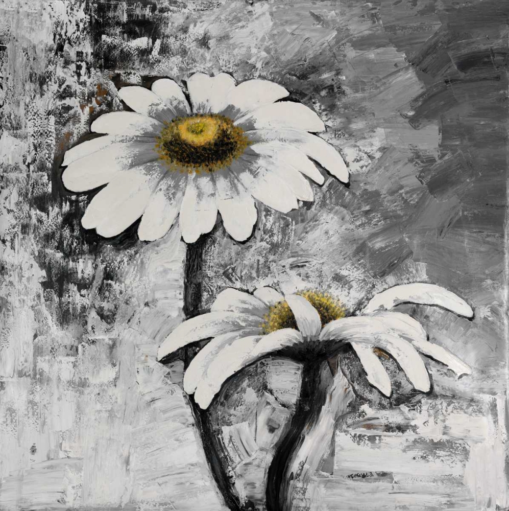 Wall Art Painting id:163045, Name: Abstract Daisies Flowers, Artist: Atelier B Art Studio