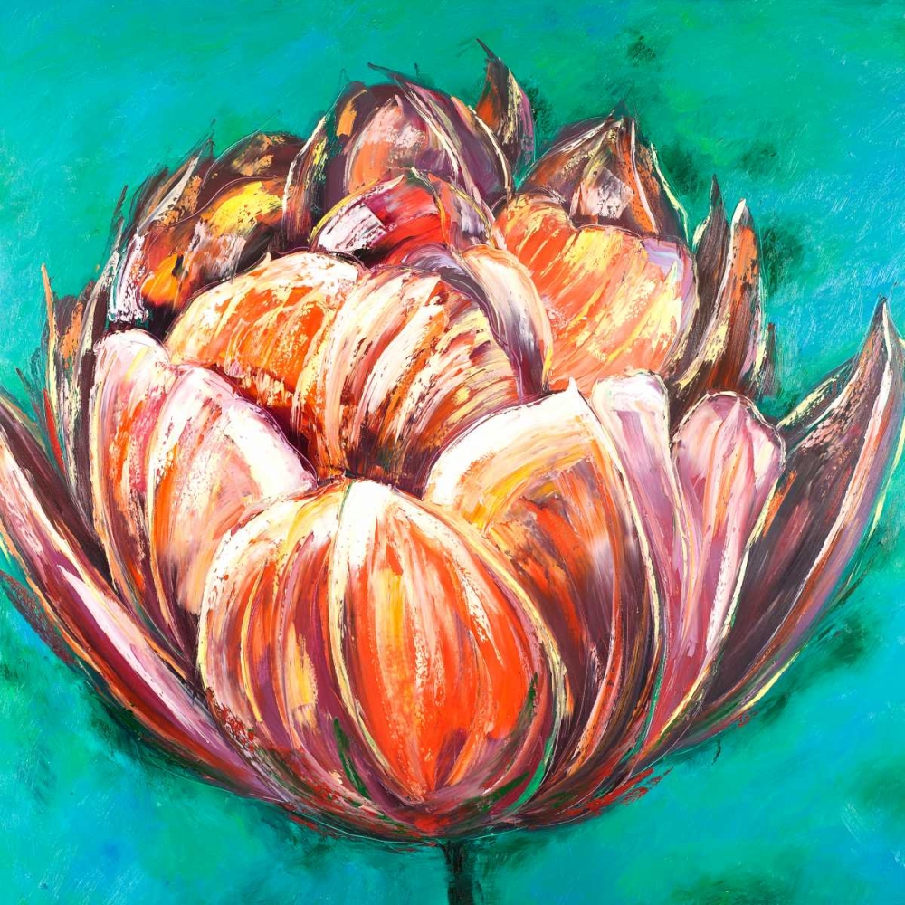 Wall Art Painting id:163048, Name: Abstract Double Tulips Flower, Artist: Atelier B Art Studio