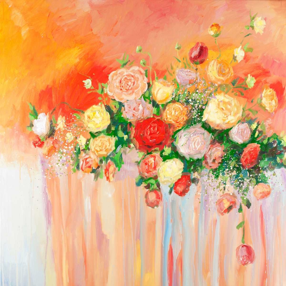 Wall Art Painting id:163054, Name: Bouquet of Abstract Flowers Multicolor, Artist: Atelier B Art Studio