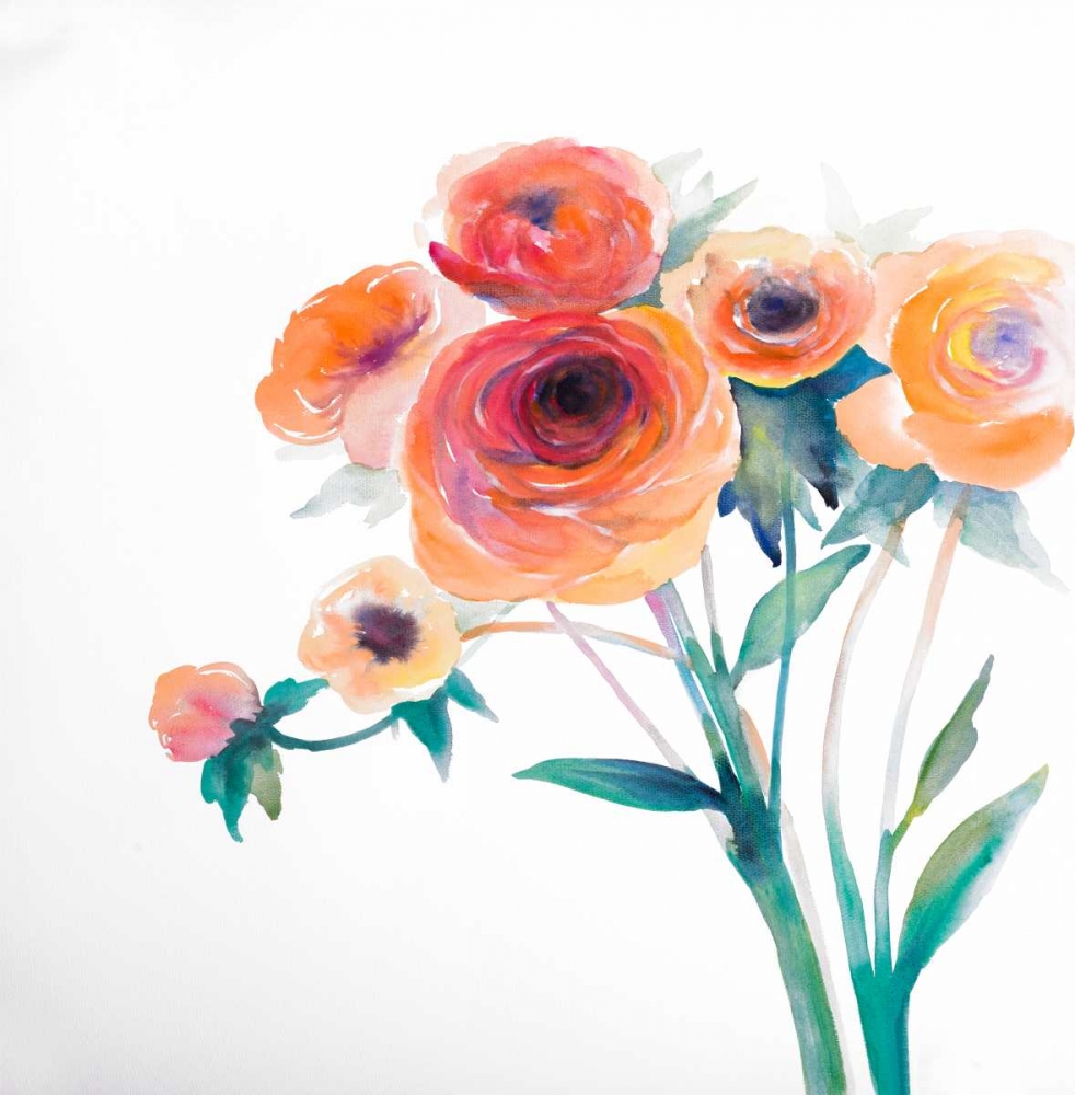 Wall Art Painting id:163056, Name: Watercolor Flowers, Artist: Atelier B Art Studio