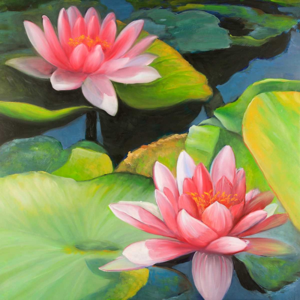 Wall art: Water Lilies and Lotus Flowers, by Atelier B Art Studio