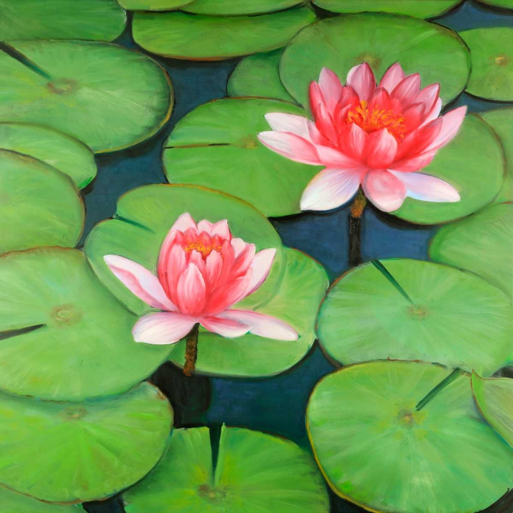 Wall art: Lotus Flowers in a Swamp, by Atelier B Art Studio