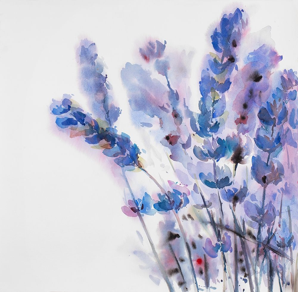 Wall Art Painting id:194058, Name: Watercolor Lavender Flowers, Artist: Atelier B Art Studio
