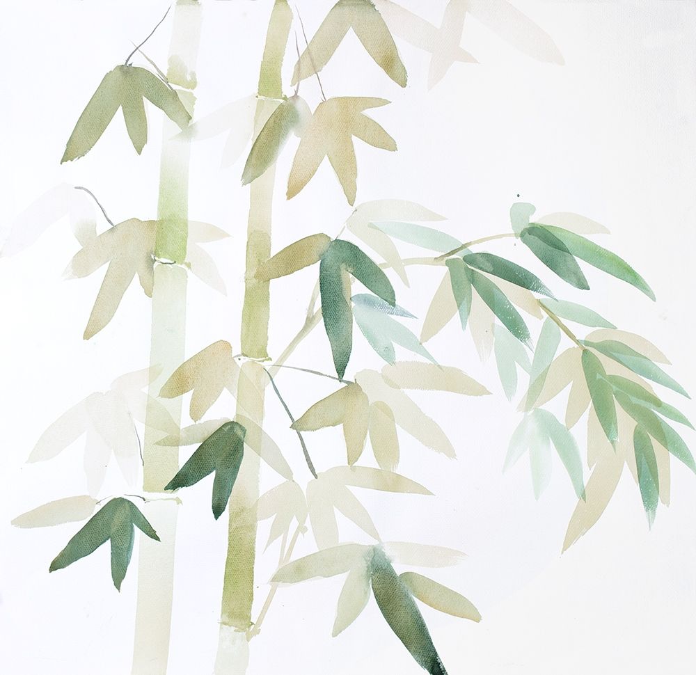 Wall Art Painting id:212163, Name: WATERCOLOR BAMBOO LEAVES AND BRANCHES, Artist: Atelier B Art Studio