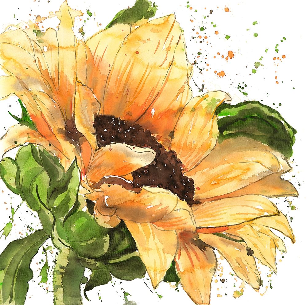 Wall art: SUNFLOWER IN BLOOM, by Atelier B Art Studio