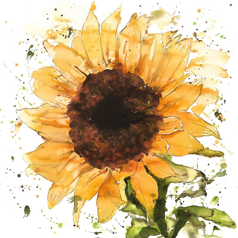 Wall art: BIG SUNFLOWER, by Atelier B Art Studio