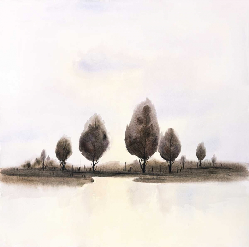 Wall Art Painting id:174822, Name: Abstract Landscape of Trees, Artist: Atelier B Art Studio