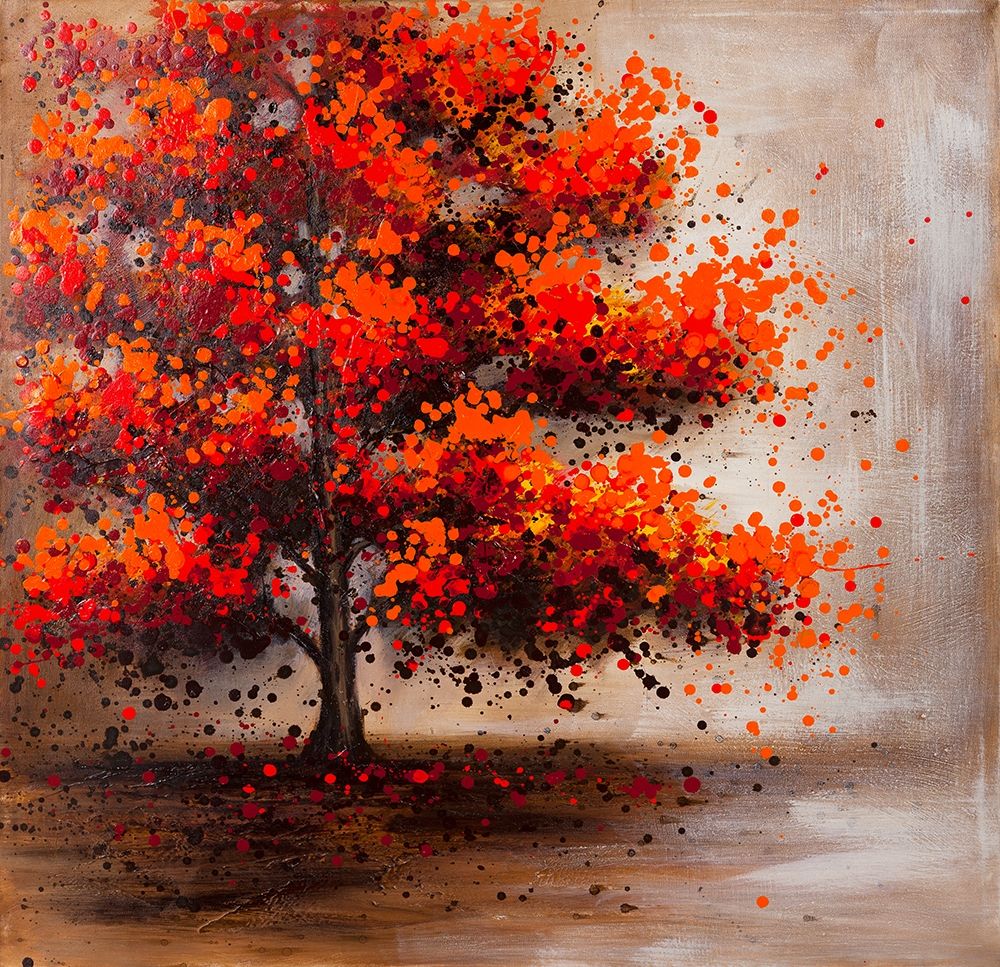 Wall Art Painting id:211992, Name: TREE WITH DOTTED LEAVES, Artist: Atelier B Art Studio