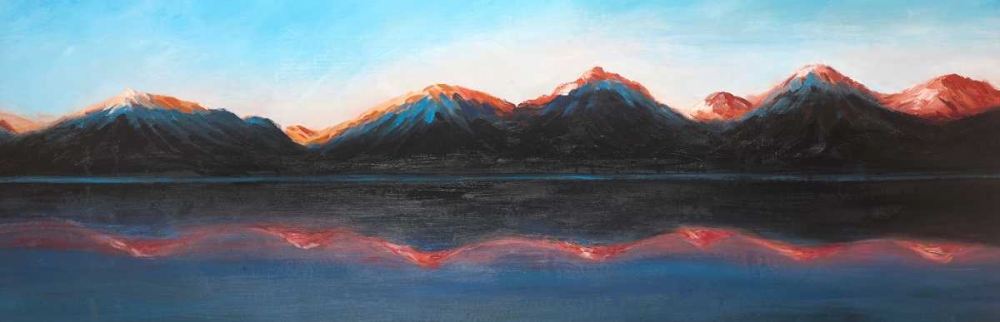 Art Print: Reflection of the Mountains on the Water