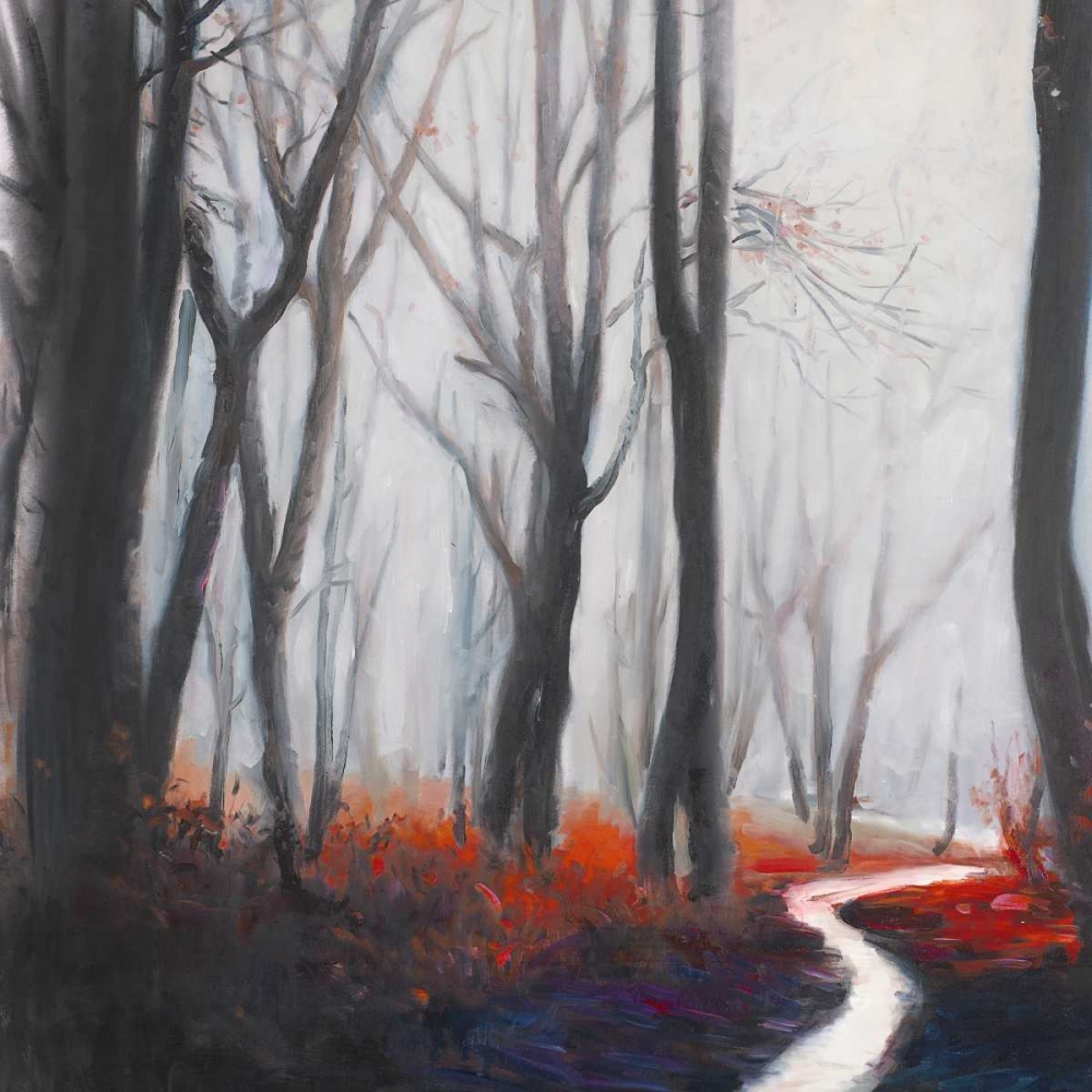 Wall Art Painting id:154181, Name: Mysterious Forest with a Stream, Artist: Atelier B Art Studio