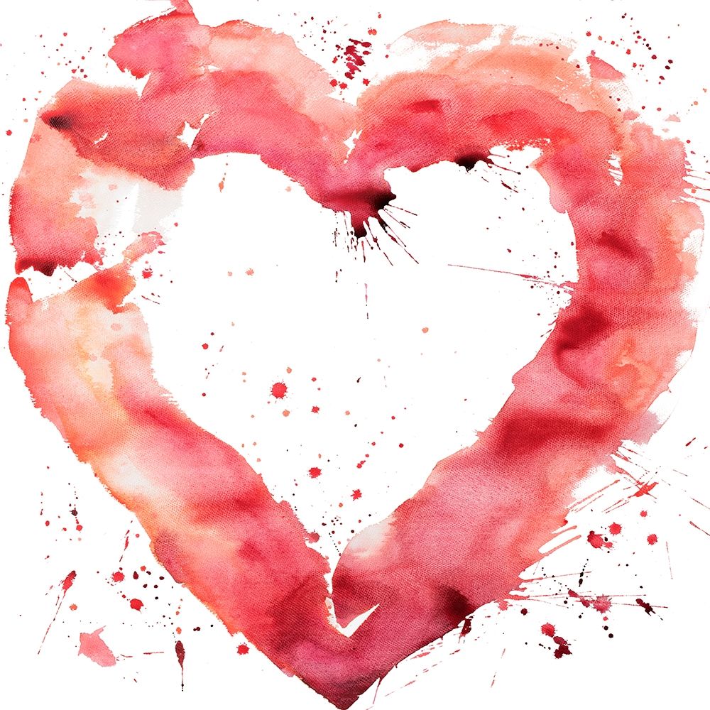 Wall Art Painting id:212239, Name: WATERCOLOR ABSTRACT HEART, Artist: Atelier B Art Studio