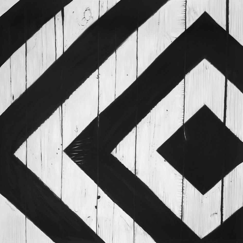Wall art: RHOMBUS ON WOOD, by Atelier B Art Studio