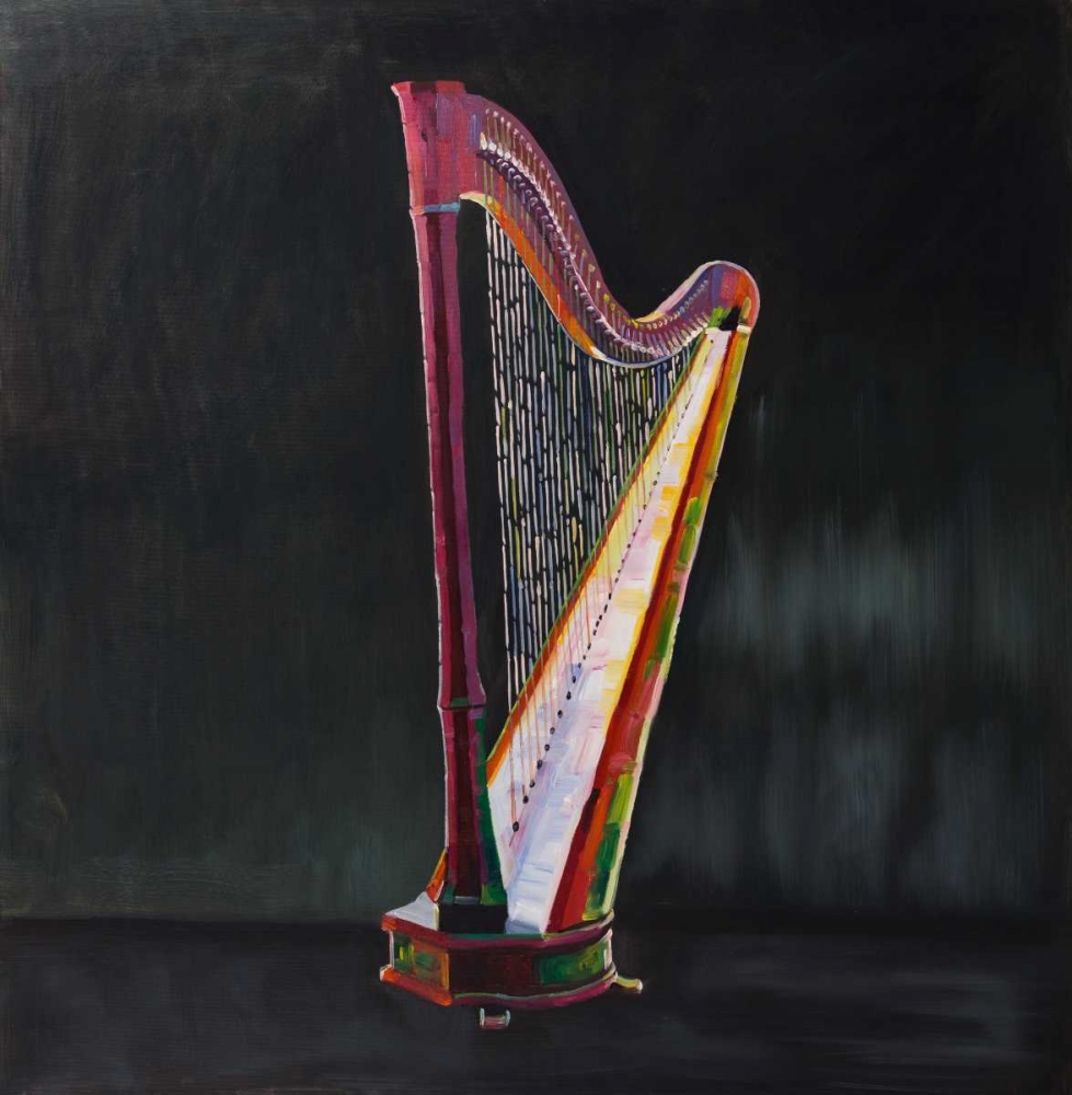 Wall Art Painting id:151012, Name: Colorful Realistic Harp, Artist: Atelier B Art Studio