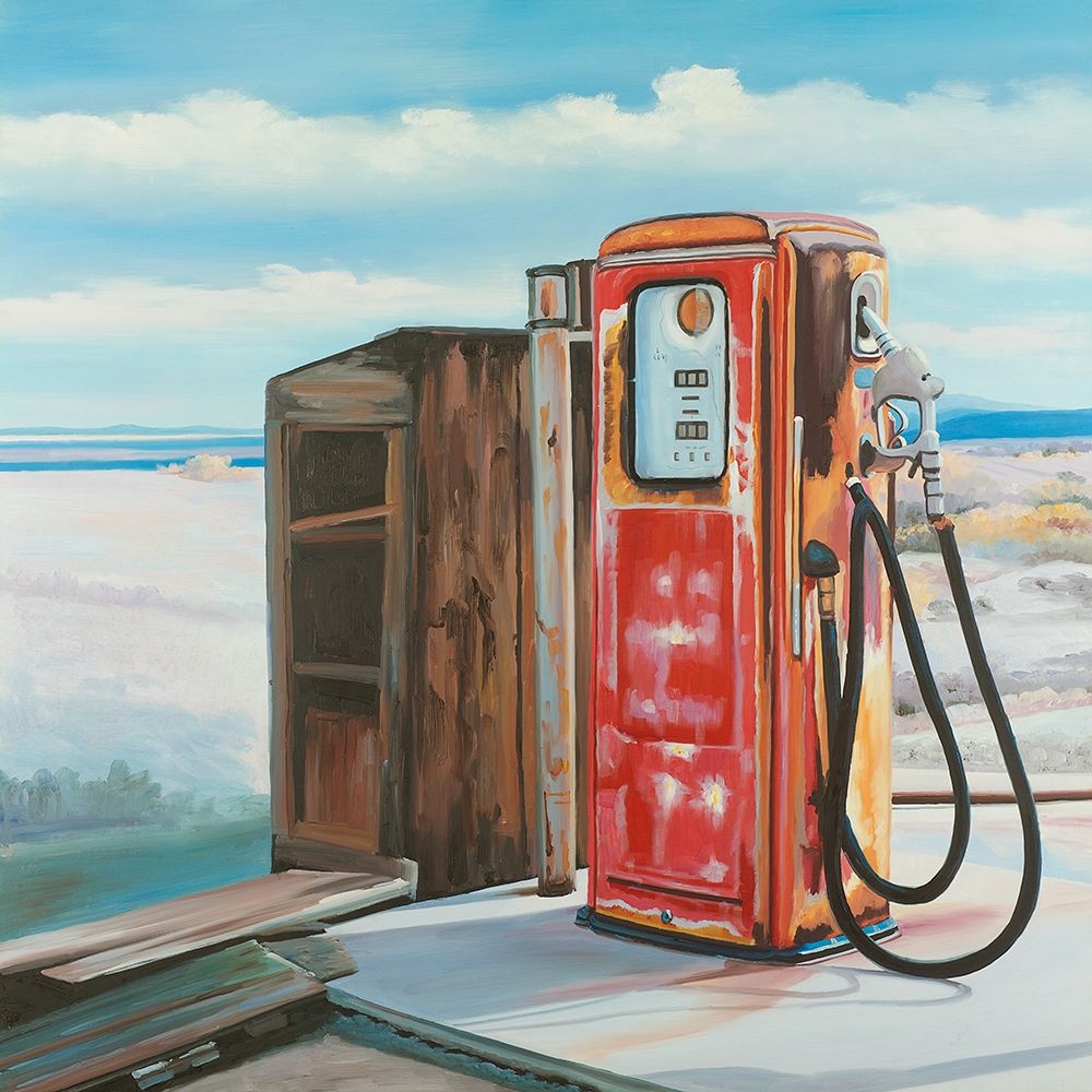 Wall art: OLD GAS PUMP, by Atelier B Art Studio