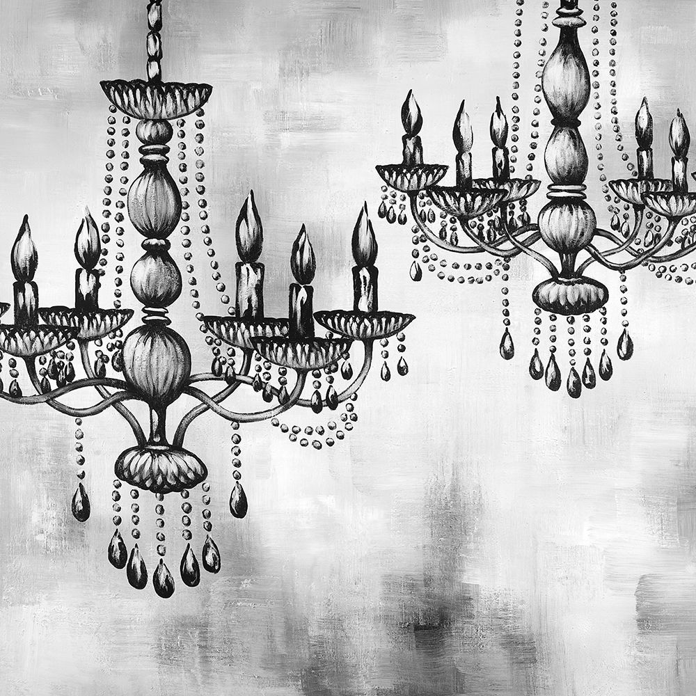 Wall art: TWO CRYSTAL CHANDELIERS, by Atelier B Art Studio