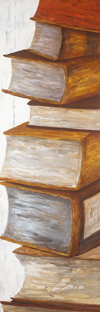 Wall art: PILE OF BOOKS, by Atelier B Art Studio