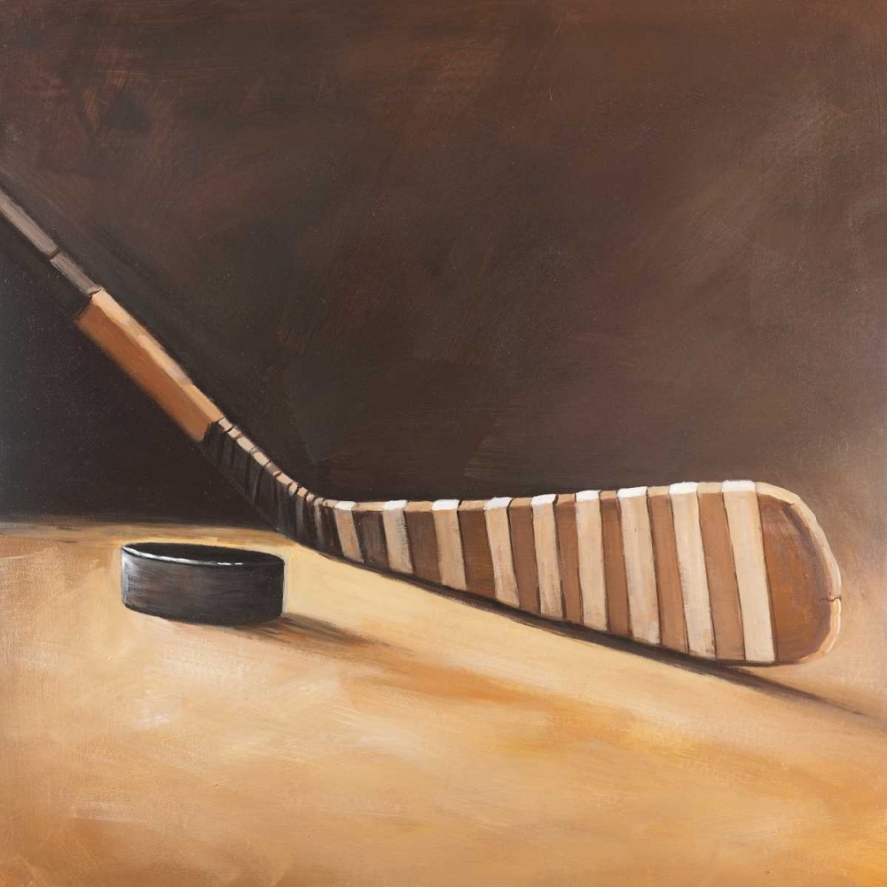 Art Print: Stick and Hockey Puck
