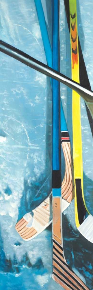 Wall Art Painting id:151025, Name: Hockey Sticks on Ice, Artist: Atelier B Art Studio