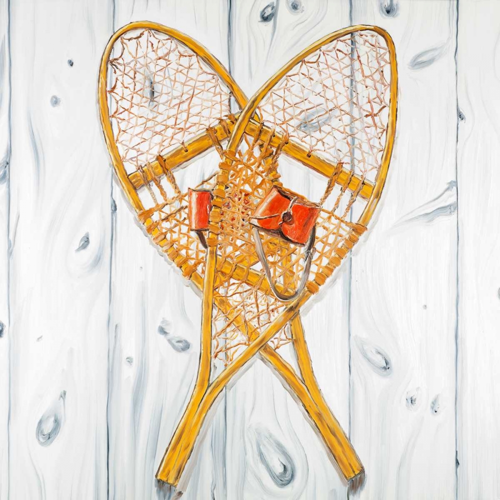 Art Print: Vintage Wood Snowshoes