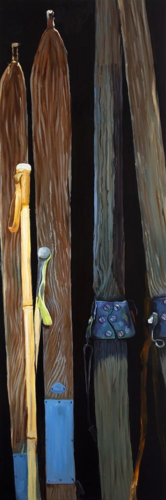 Wall art: OLD SKIS, by Atelier B Art Studio