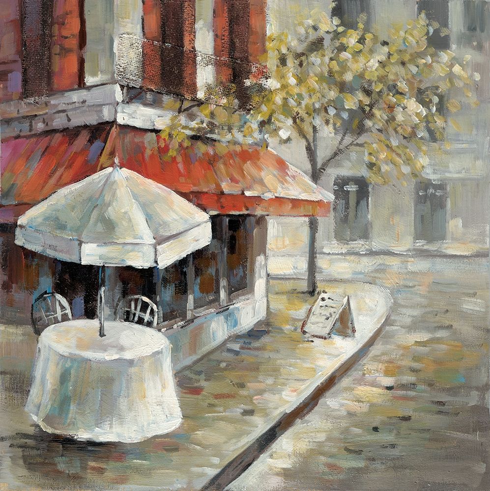 Wall art: Deserted and sunny street, by Atelier B Art Studio