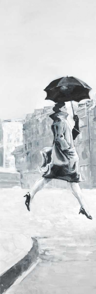 Wall art: Woman in the Rain, by Atelier B Art Studio