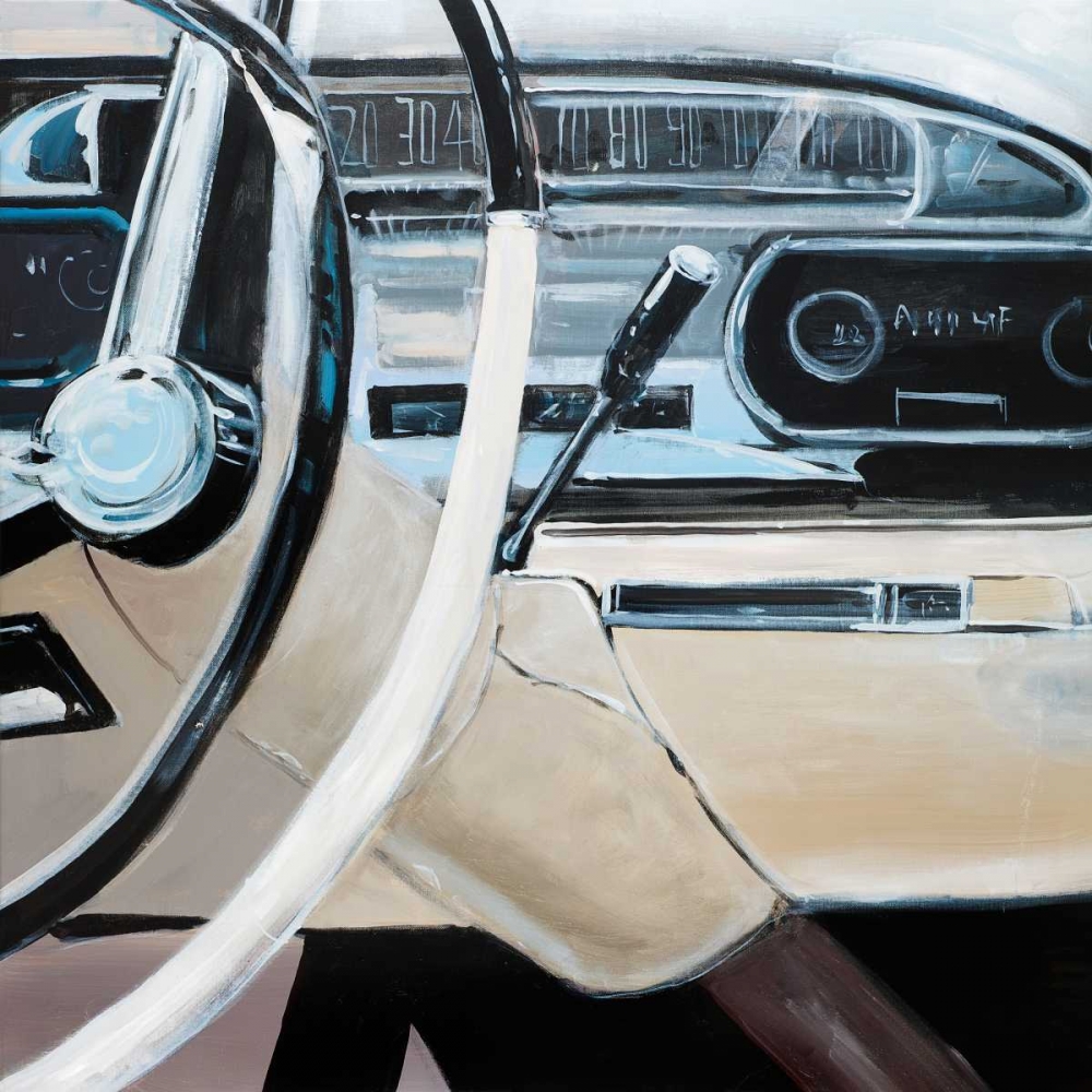 Wall art: 1950s Car Dashboard, by Atelier B Art Studio
