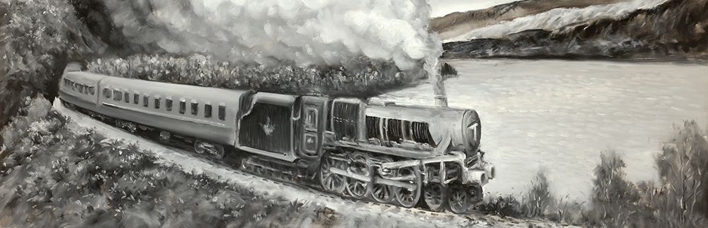 Wall Art Painting id:194138, Name: Vintage Locomotive Passenger, Artist: Atelier B Art Studio