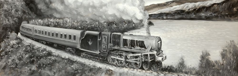 Wall art: Vintage Locomotive Passenger, by Atelier B Art Studio