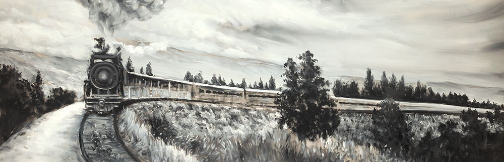 Wall art: Steam Engine Train, by Atelier B Art Studio