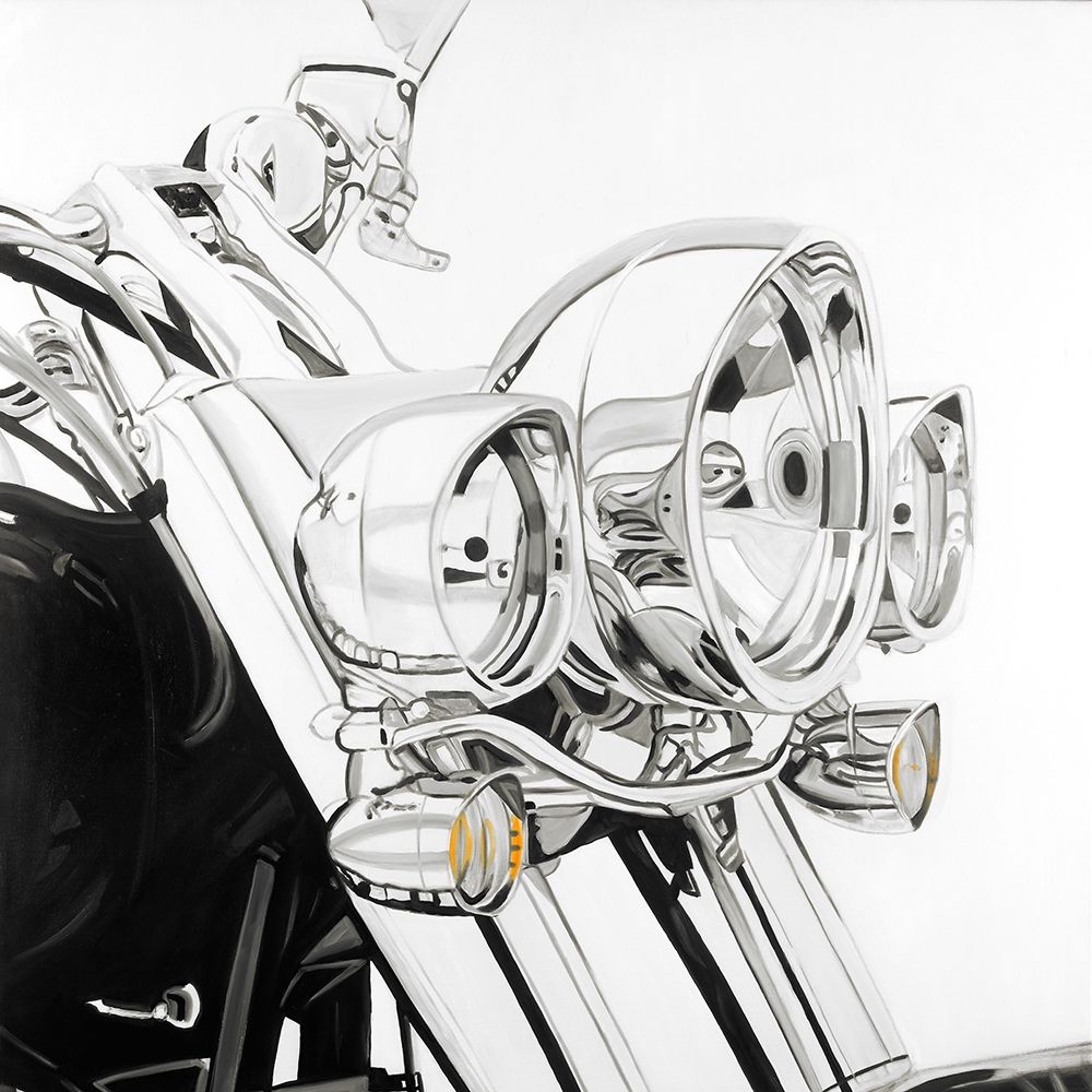 Wall art: Motorcycle light, by Atelier B Art Studio