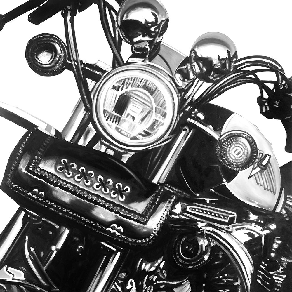 Wall art: Realistic Motorcycle, by Atelier B Art Studio