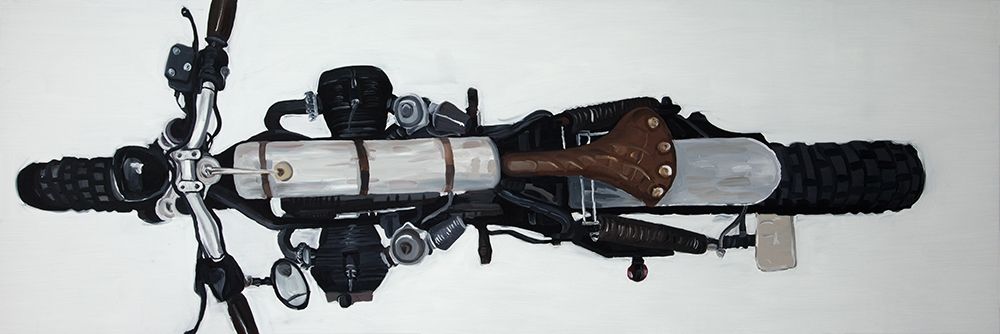 Art Print: OVERHEAD VIEW OF A MOTORCYCLE