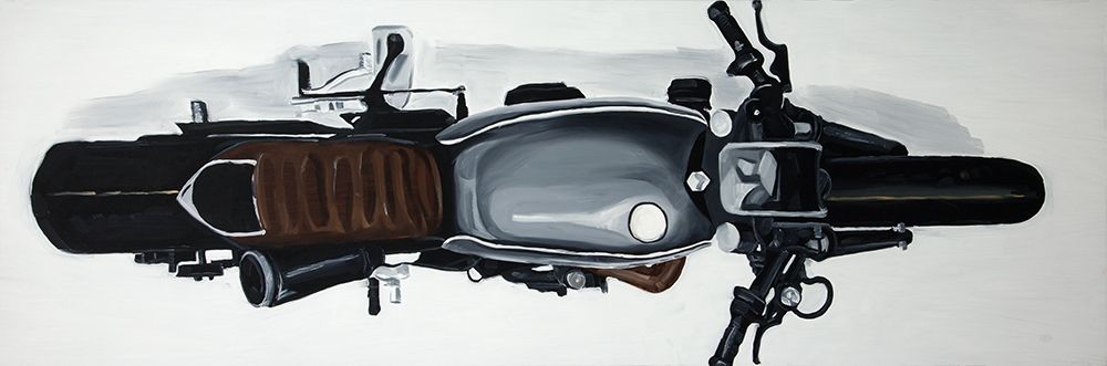 Art Print: OVERHEAD VIEW OF A MOTORBIKE