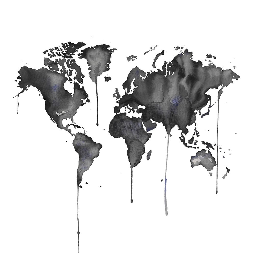 Wall Art Painting id:220775, Name: WATERCOLOR WORLD MAP, Artist: Atelier B Art Studio