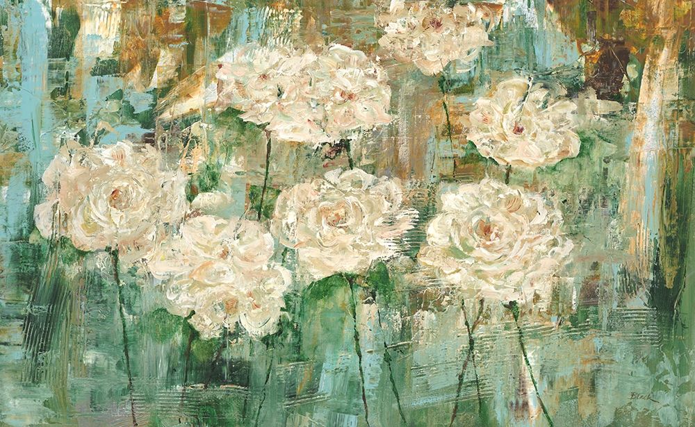 Wall art: White Roses I, by Black, Carol