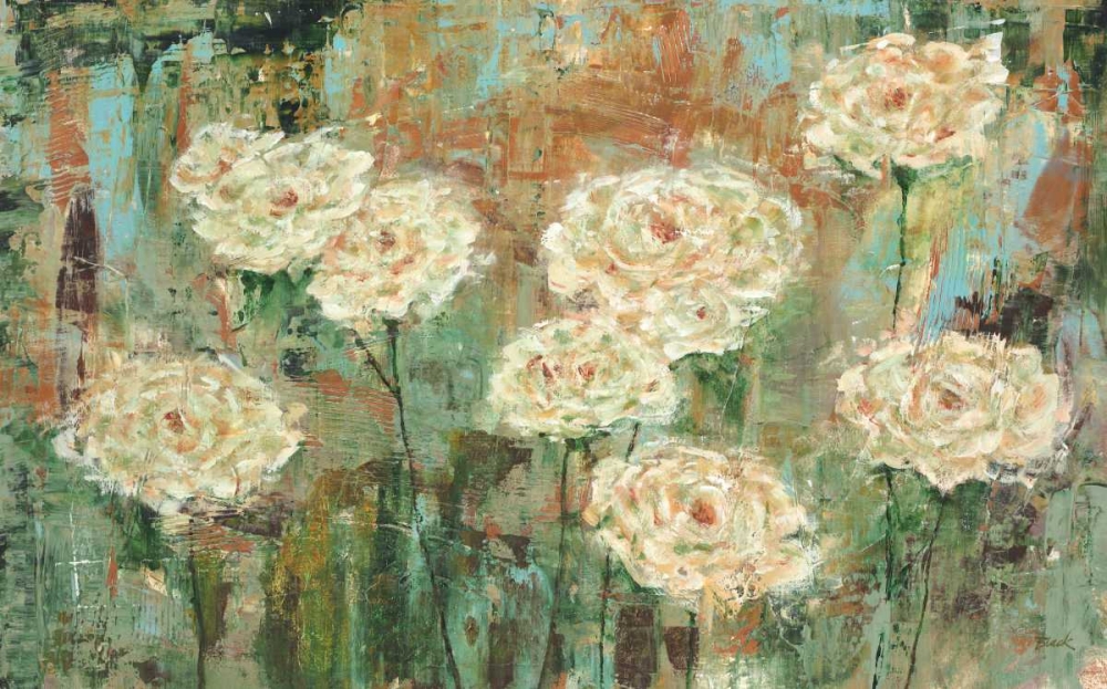 Wall art: White Roses, by Black, Carol